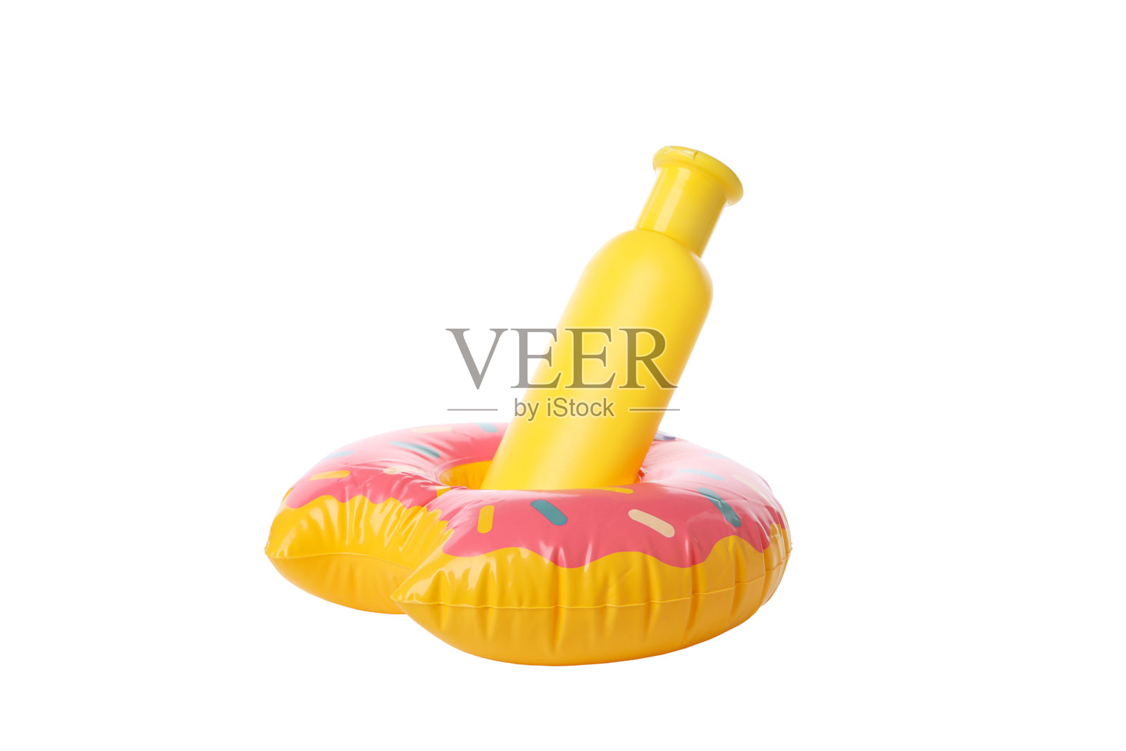 夏季皮肤和身体护理配件，隔离在白色背景照片摄影图片