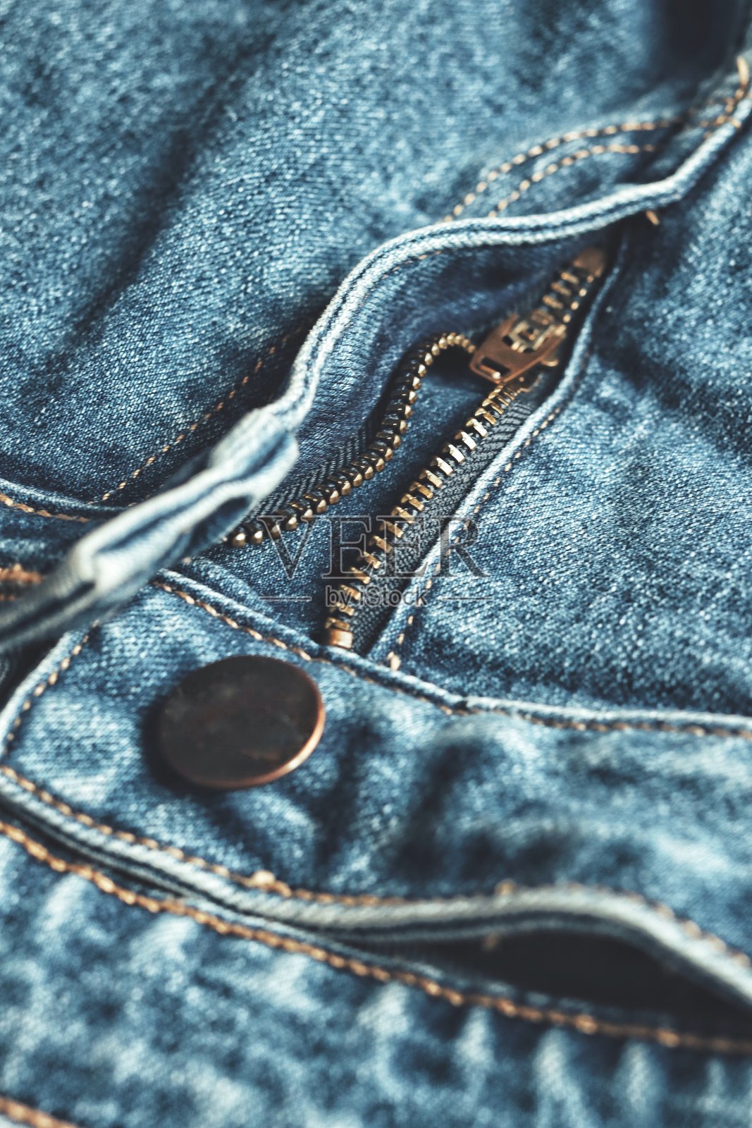 蓝色牛仔布背景或纹理照片摄影图片