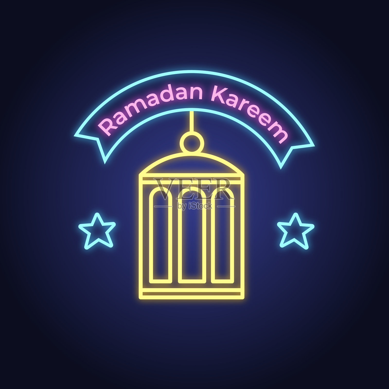 伊斯兰主题的拉马丹卡里姆背景设计插画图片素材