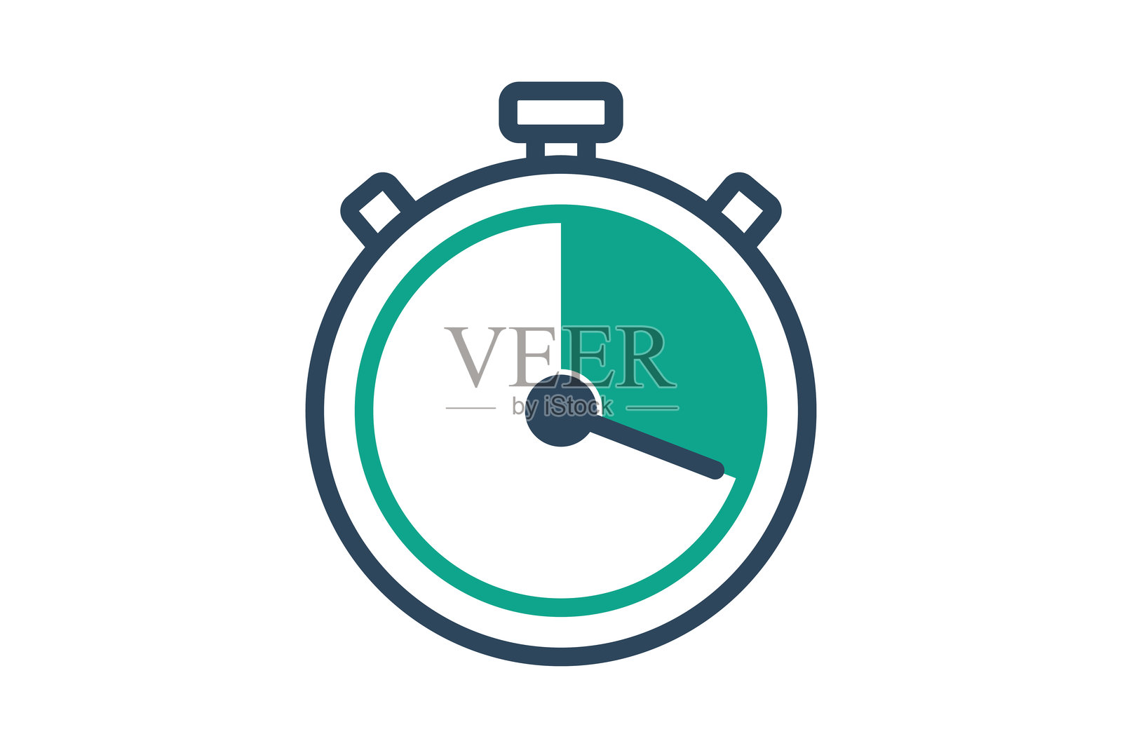 计时器图标。线条图标风格。与健身和锻炼相关的图标。健身元素矢量插图。插画图片素材