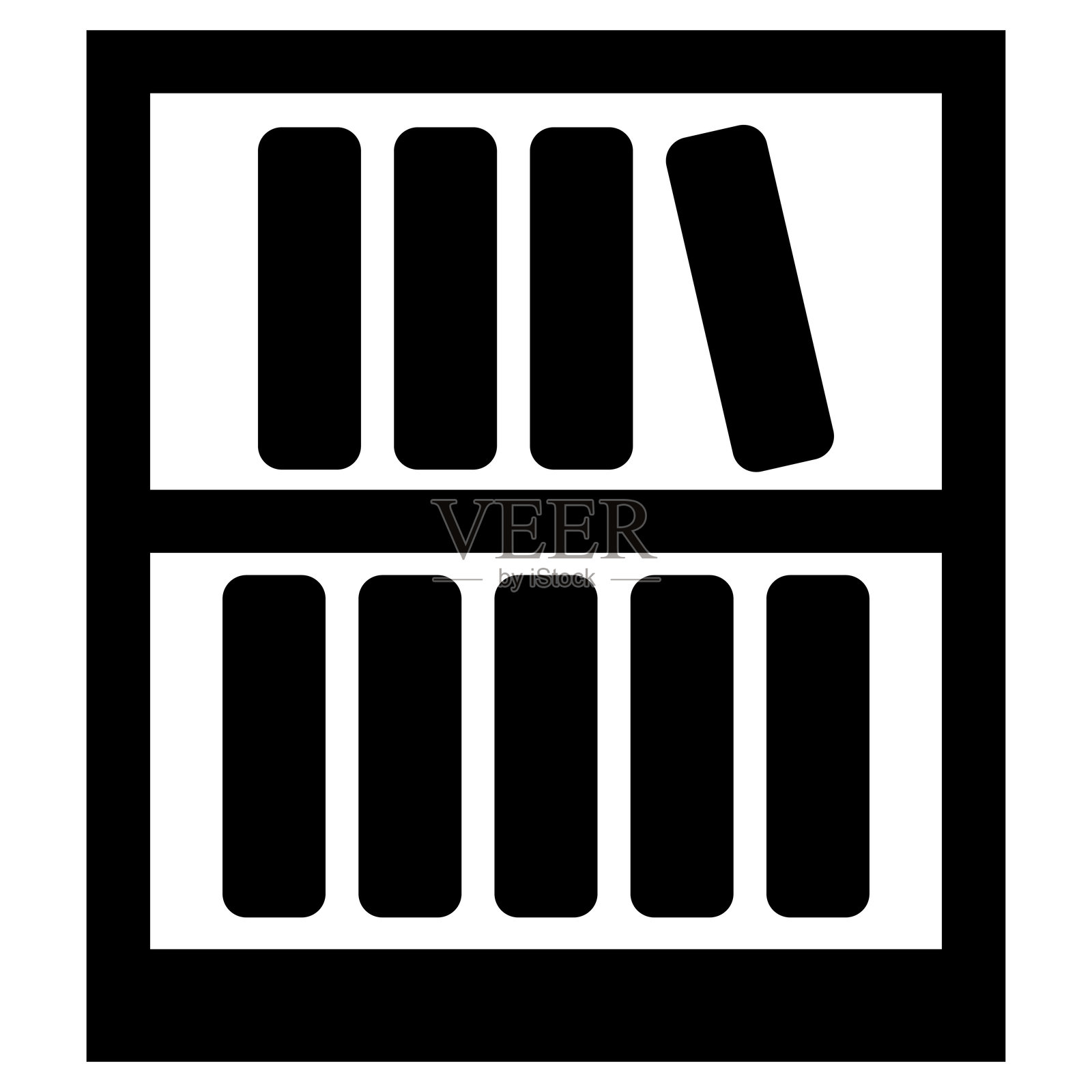 书架图标插画图片素材