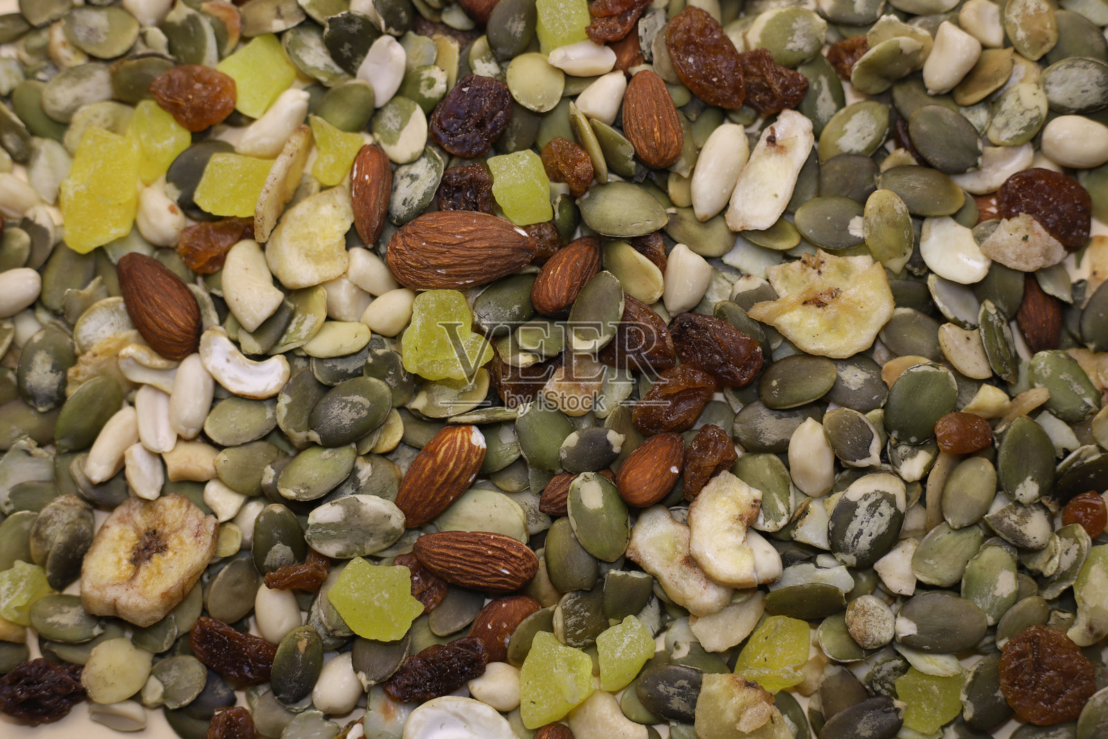坚果和干果的混合物照片摄影图片