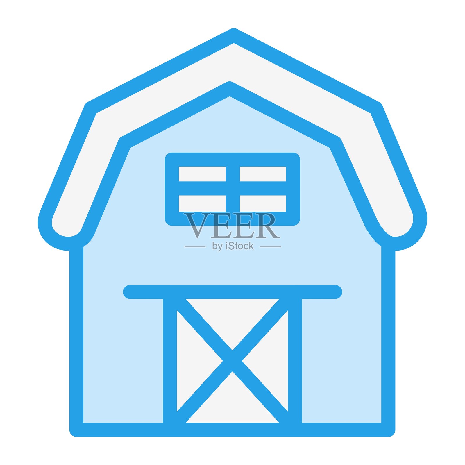 谷仓矢量图标设计插图插画图片素材