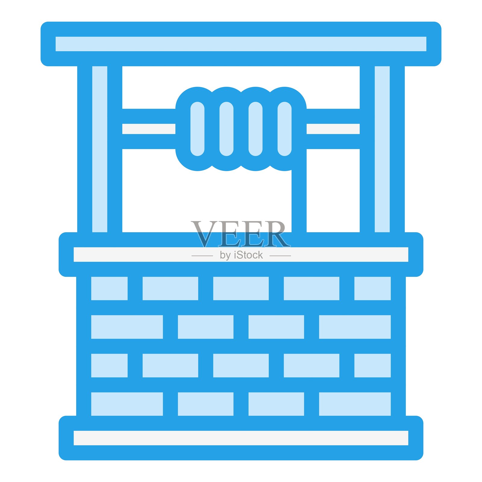 水井矢量图标设计插图插画图片素材