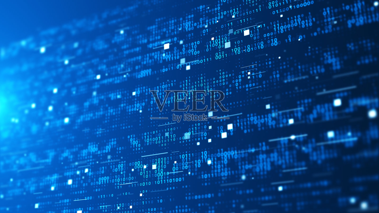 二进制代码数据传输，人工智能，云计算照片摄影图片