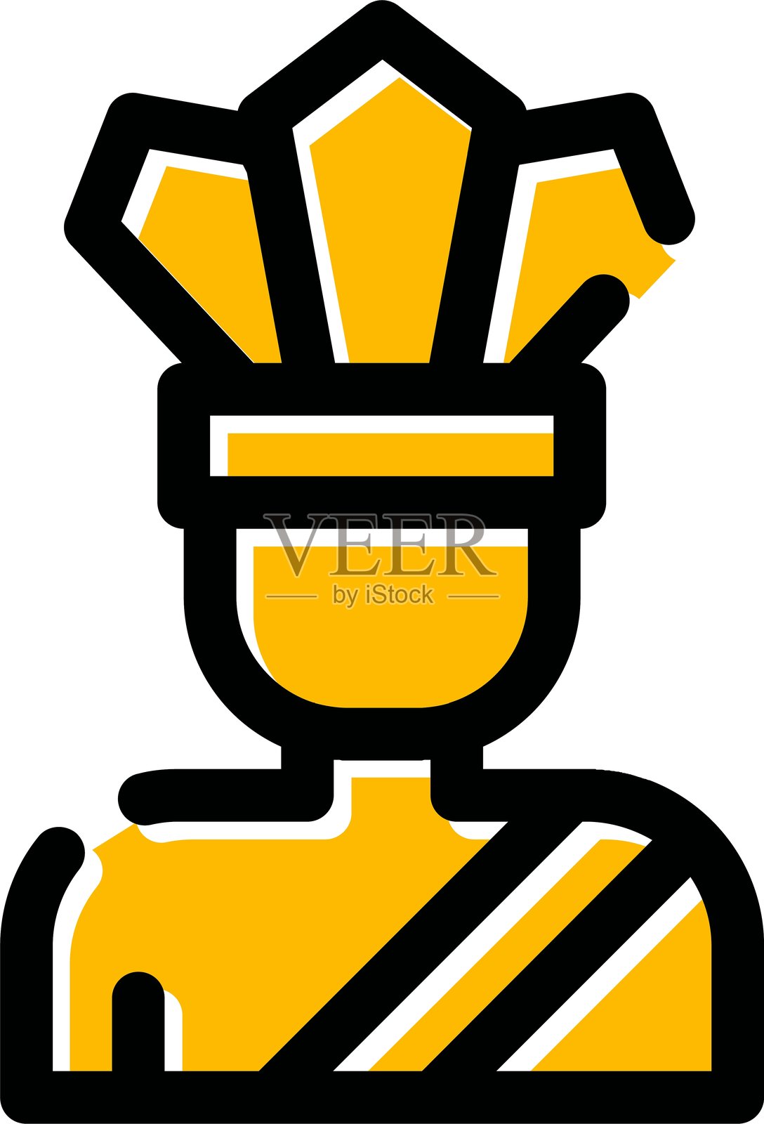 土著印度人图标插画图片素材