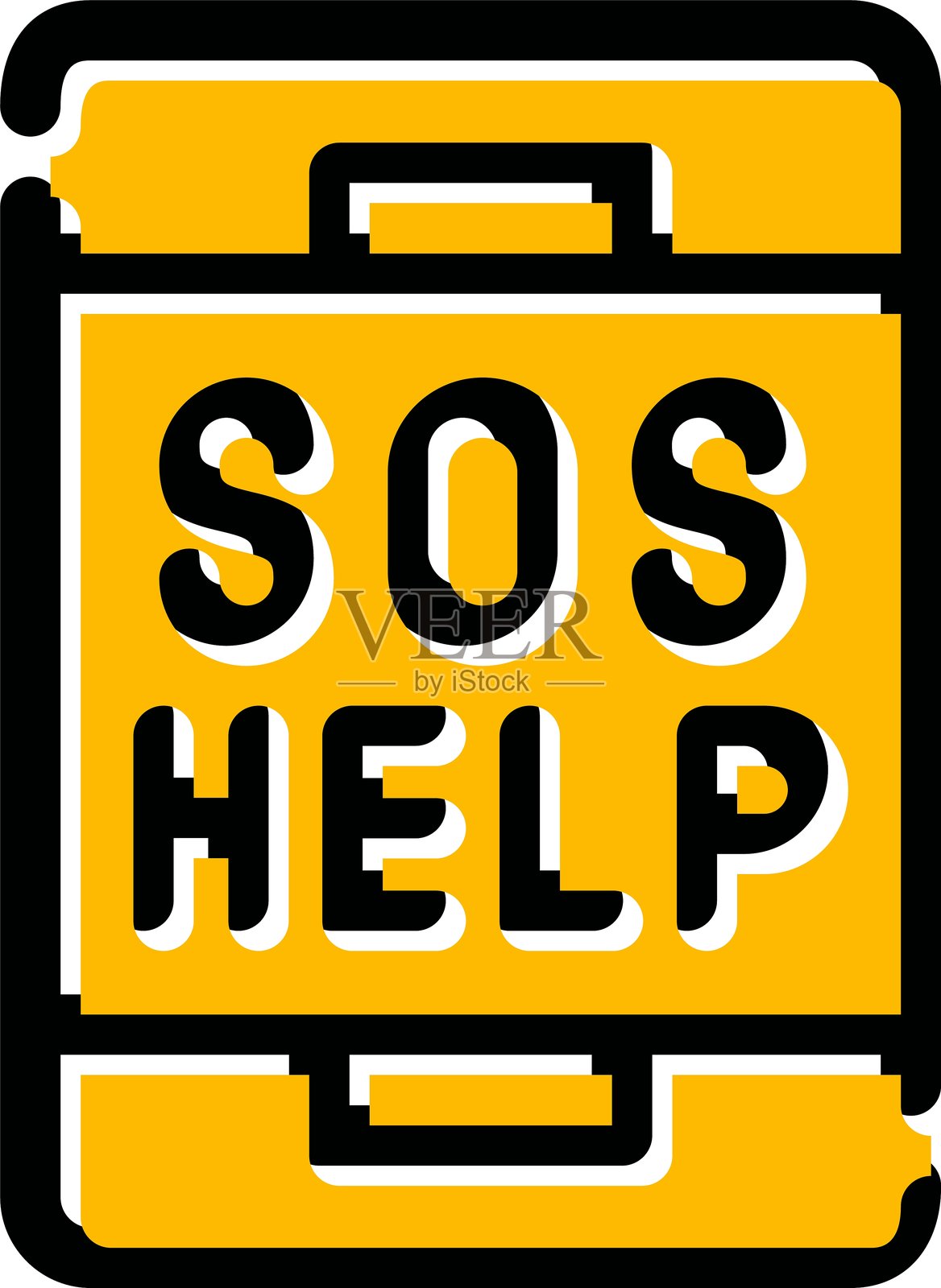 SOS图标插画图片素材