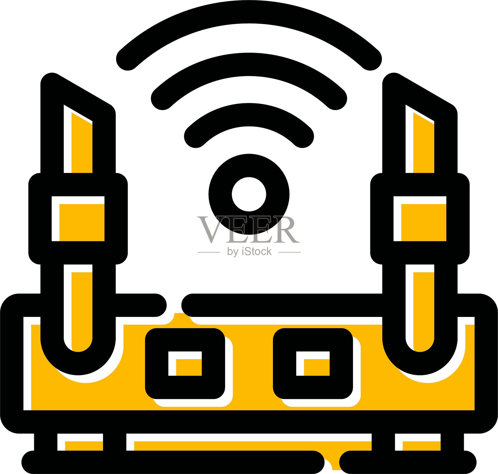 WiFi路由器图标插画图片素材