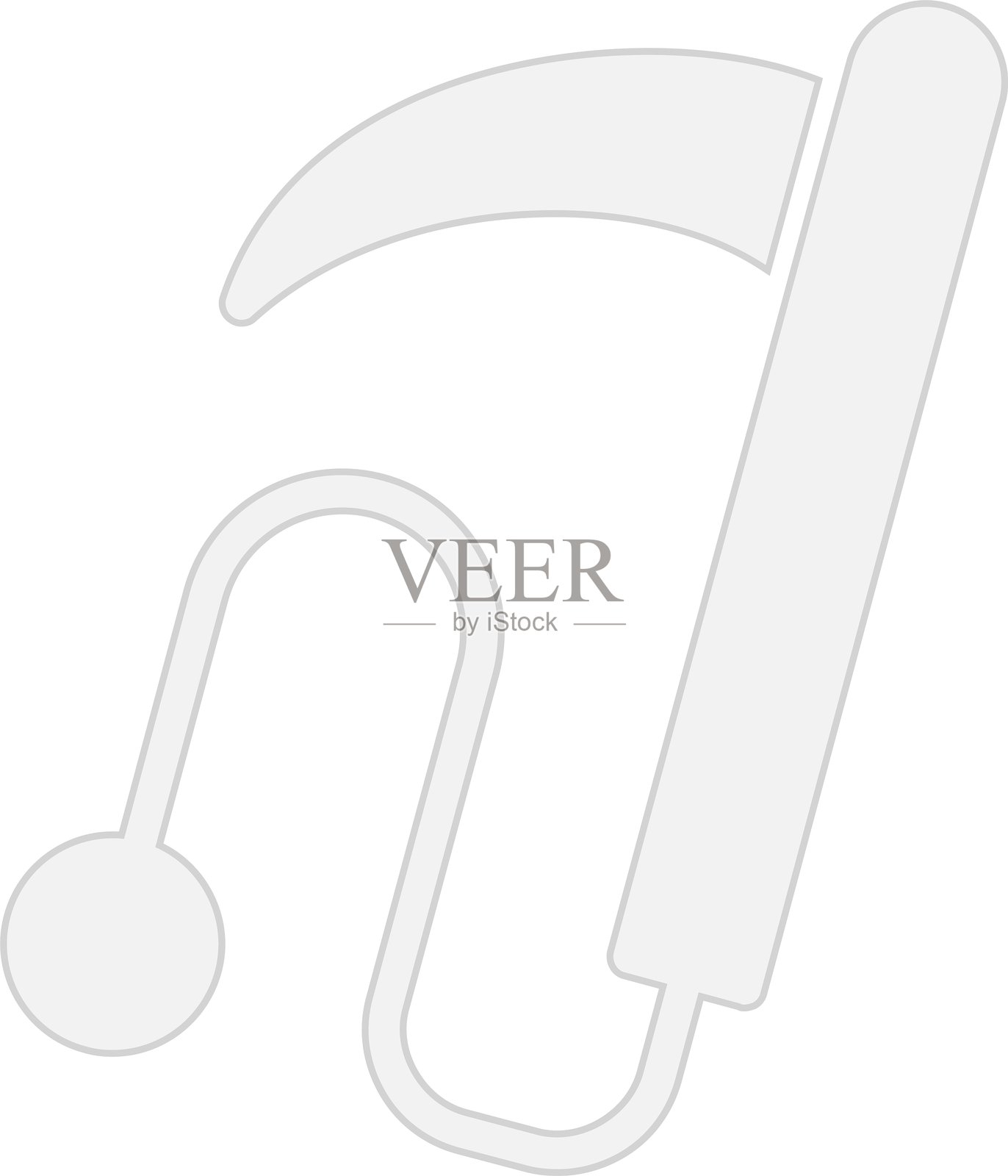 链甲符号灰色图标插画图片素材