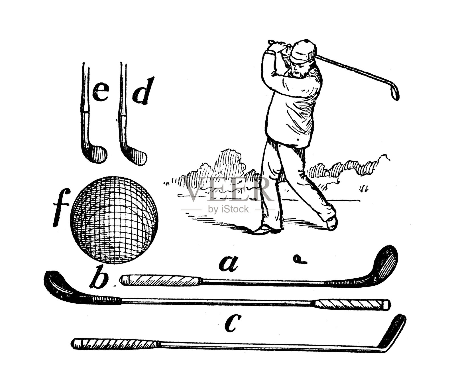 高尔夫插画图片素材