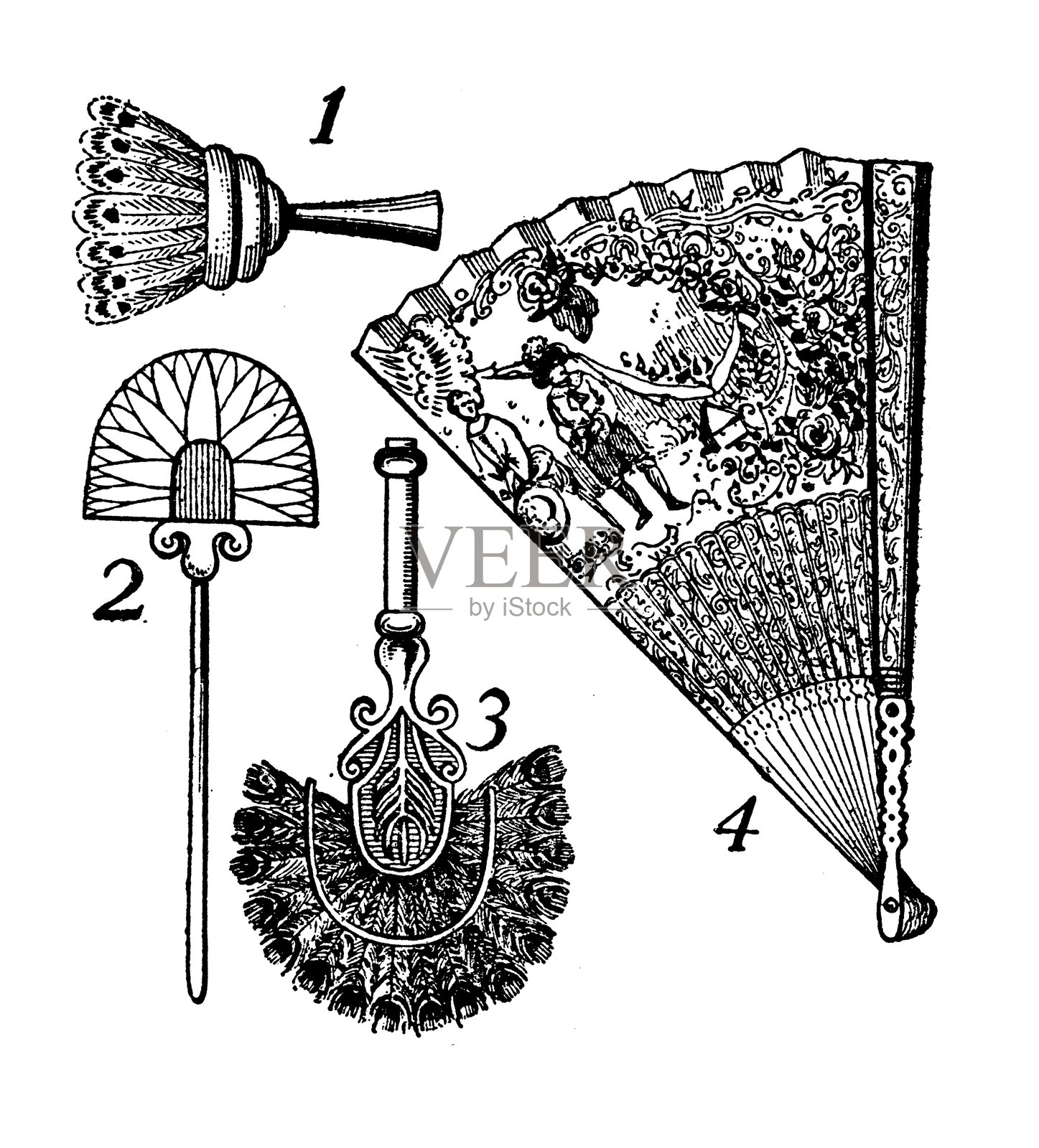 风扇插画图片素材