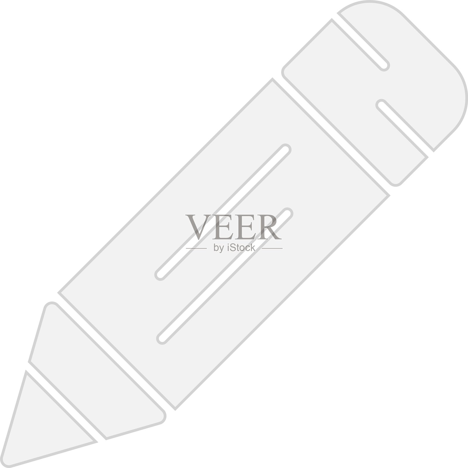 铅笔图标（灰色）插画图片素材