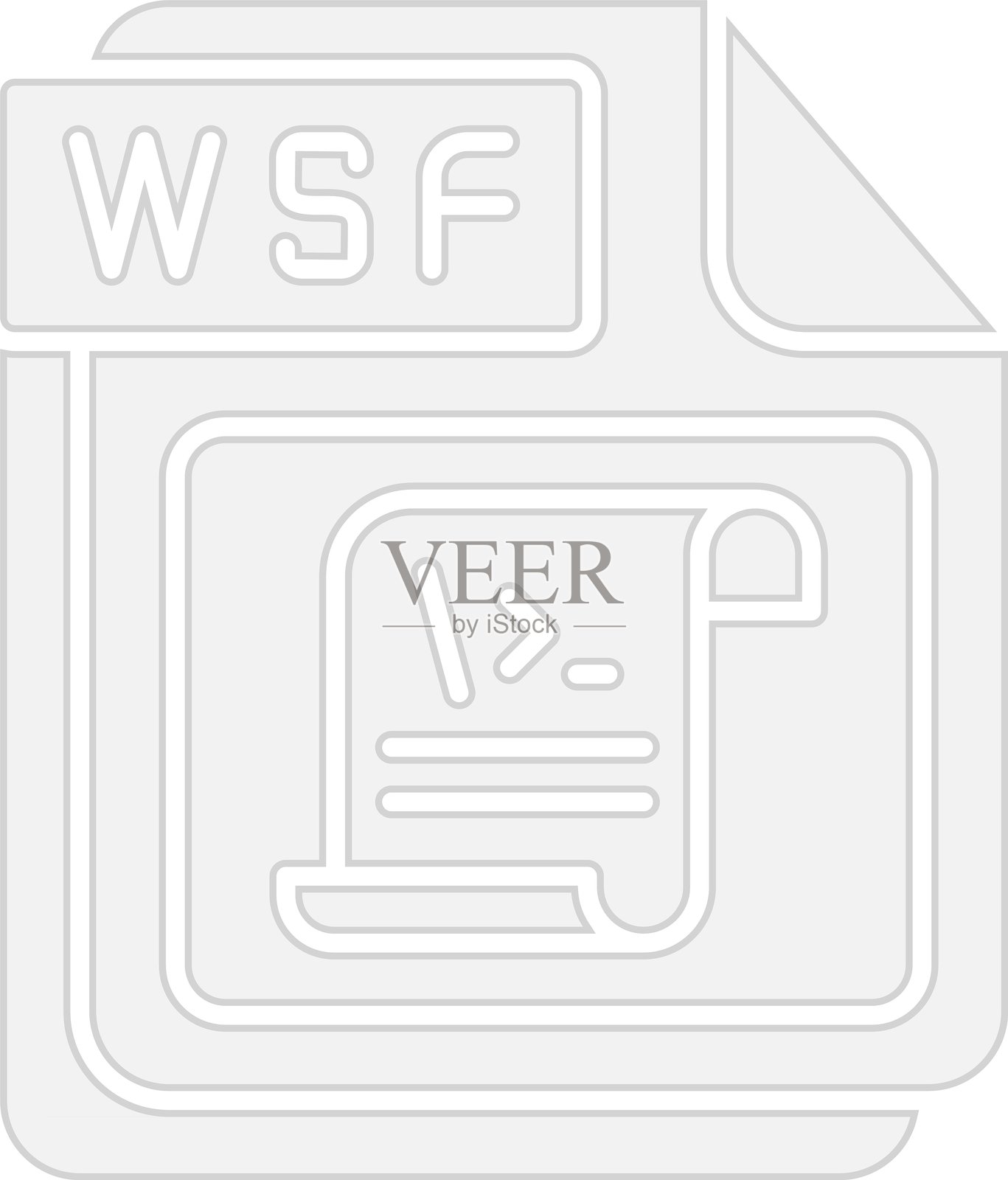 WSF 字形灰色图标插画图片素材