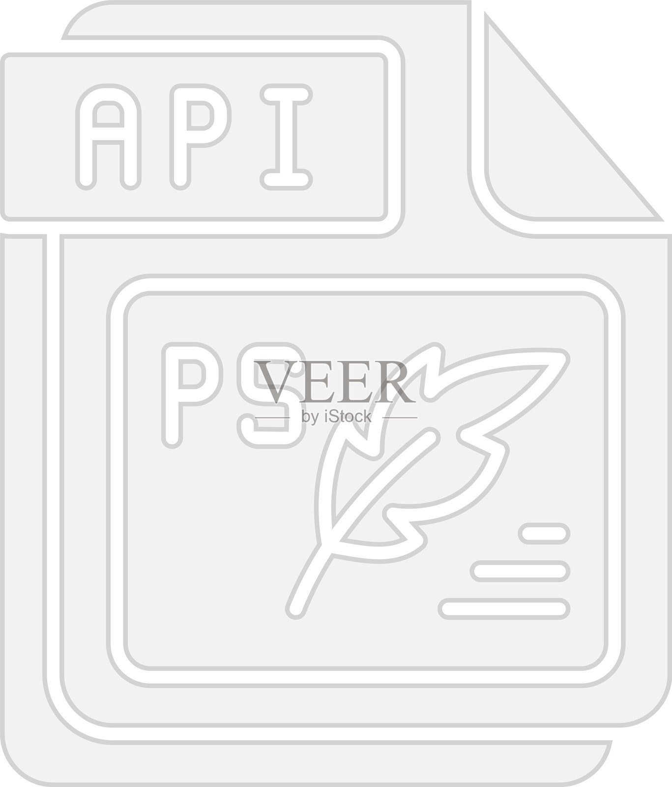 API图标（灰色）插画图片素材