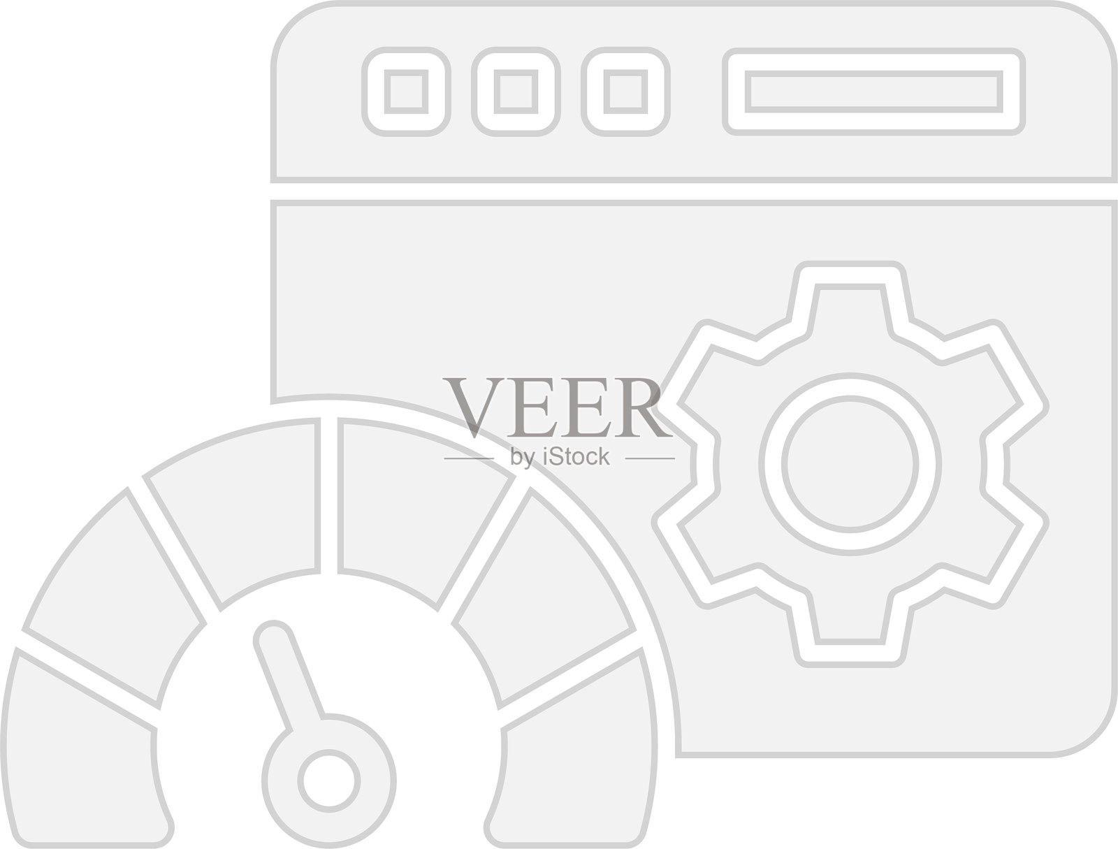 仪表盘图标（灰色）插画图片素材