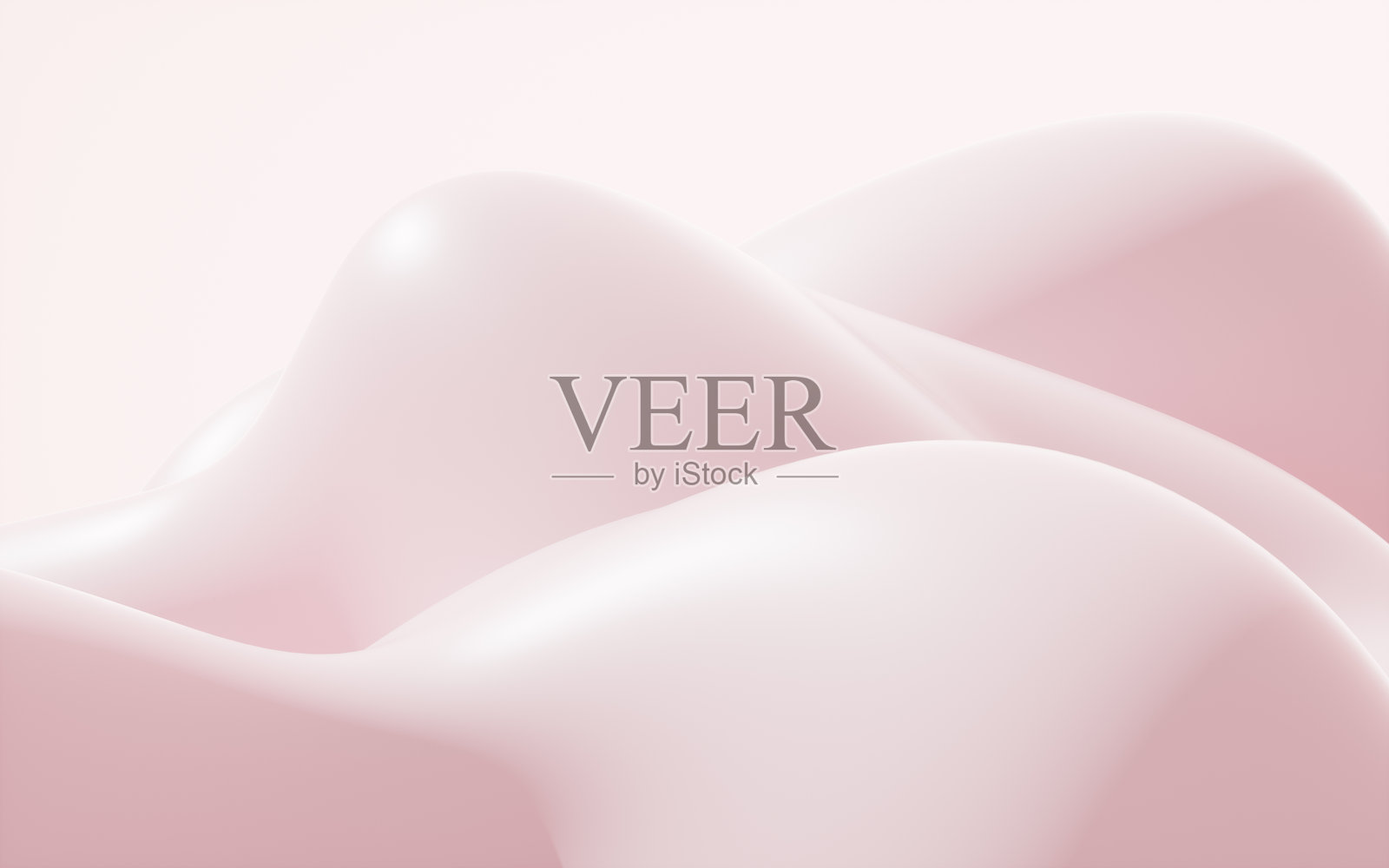 抽象柔和碰撞漂浮奶油背景，3D渲染。照片摄影图片