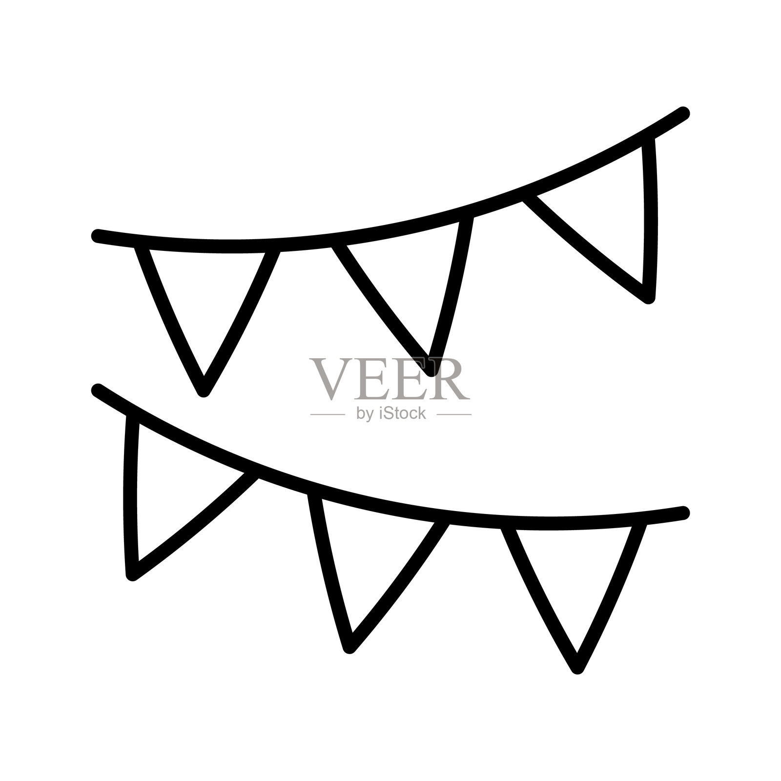 彩旗插画图片素材