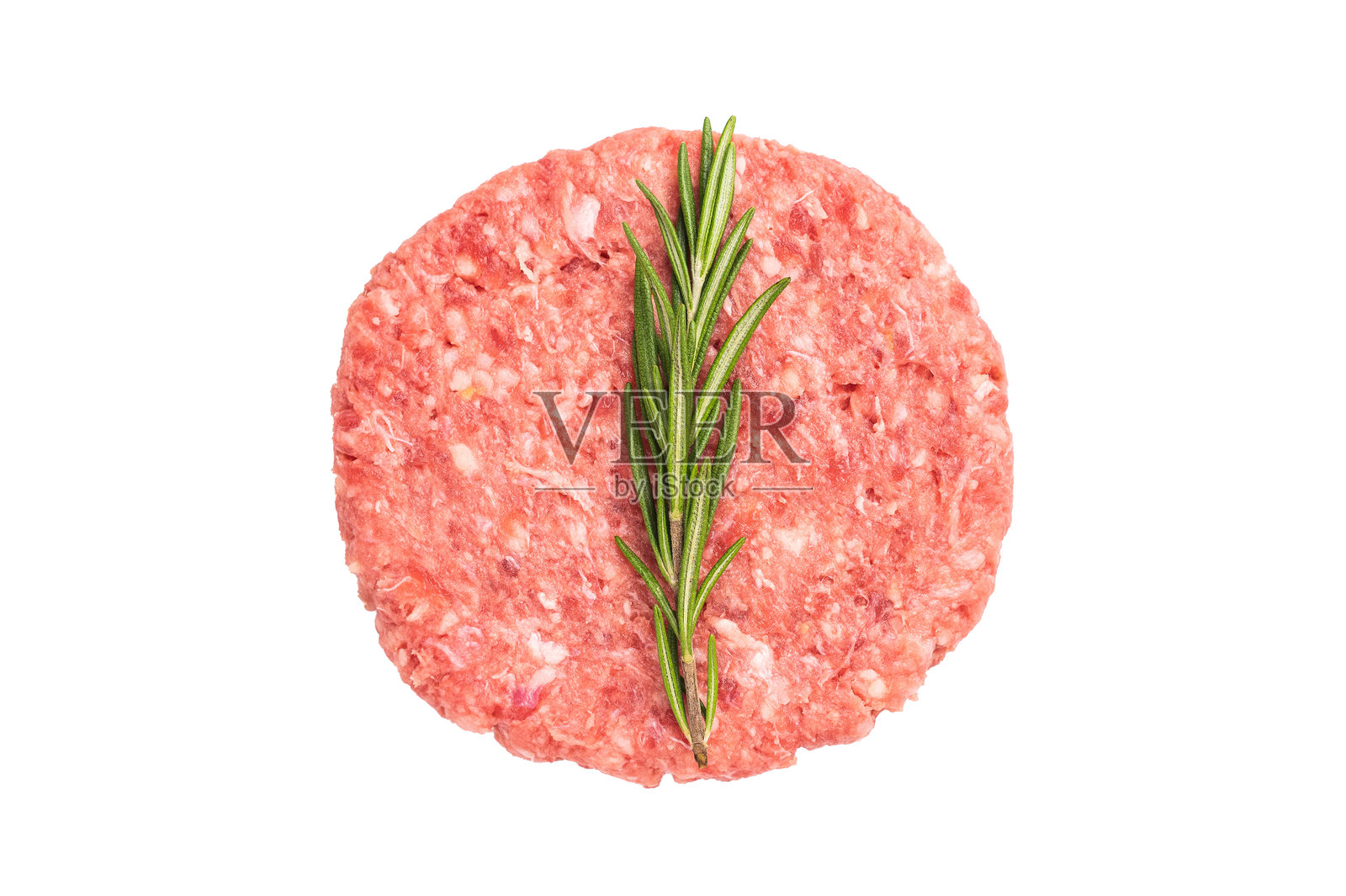 生肉饼，汉堡用切碎肉类，背景为白色照片摄影图片