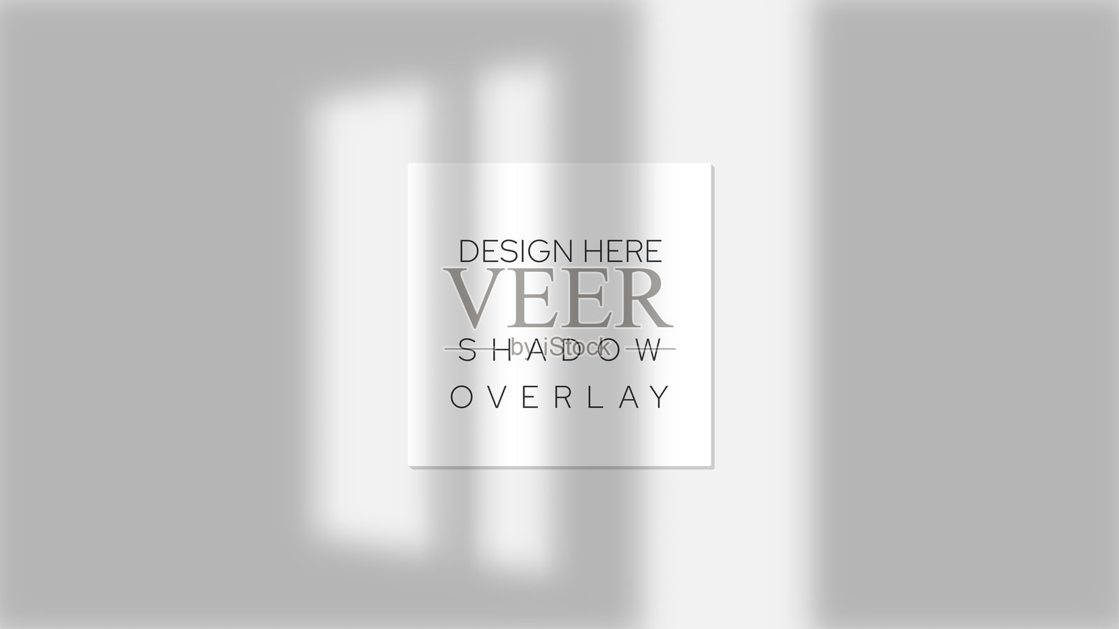 墙上的阴影窗户。阴影叠加效果样机。阴影叠加设计模板。插画图片素材