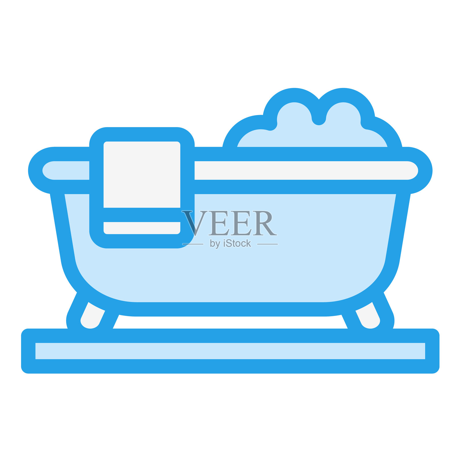 浴缸矢量图标设计插图插画图片素材