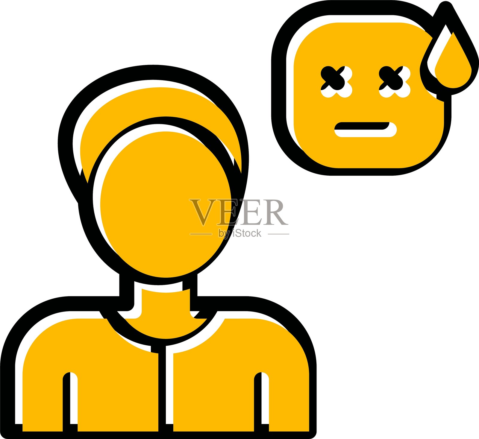 疲惫的图标插画图片素材