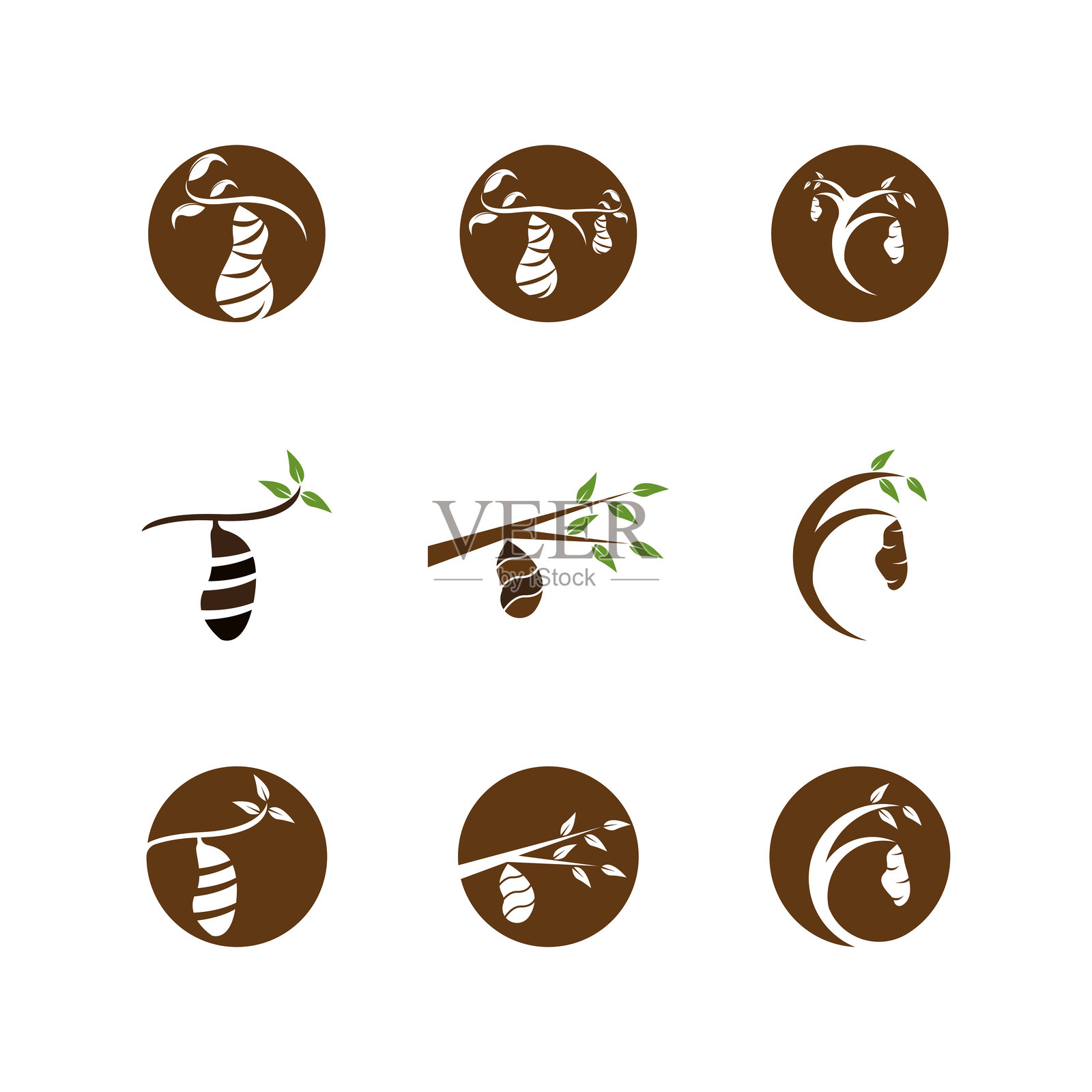 茧图标和符号模板插图插画图片素材