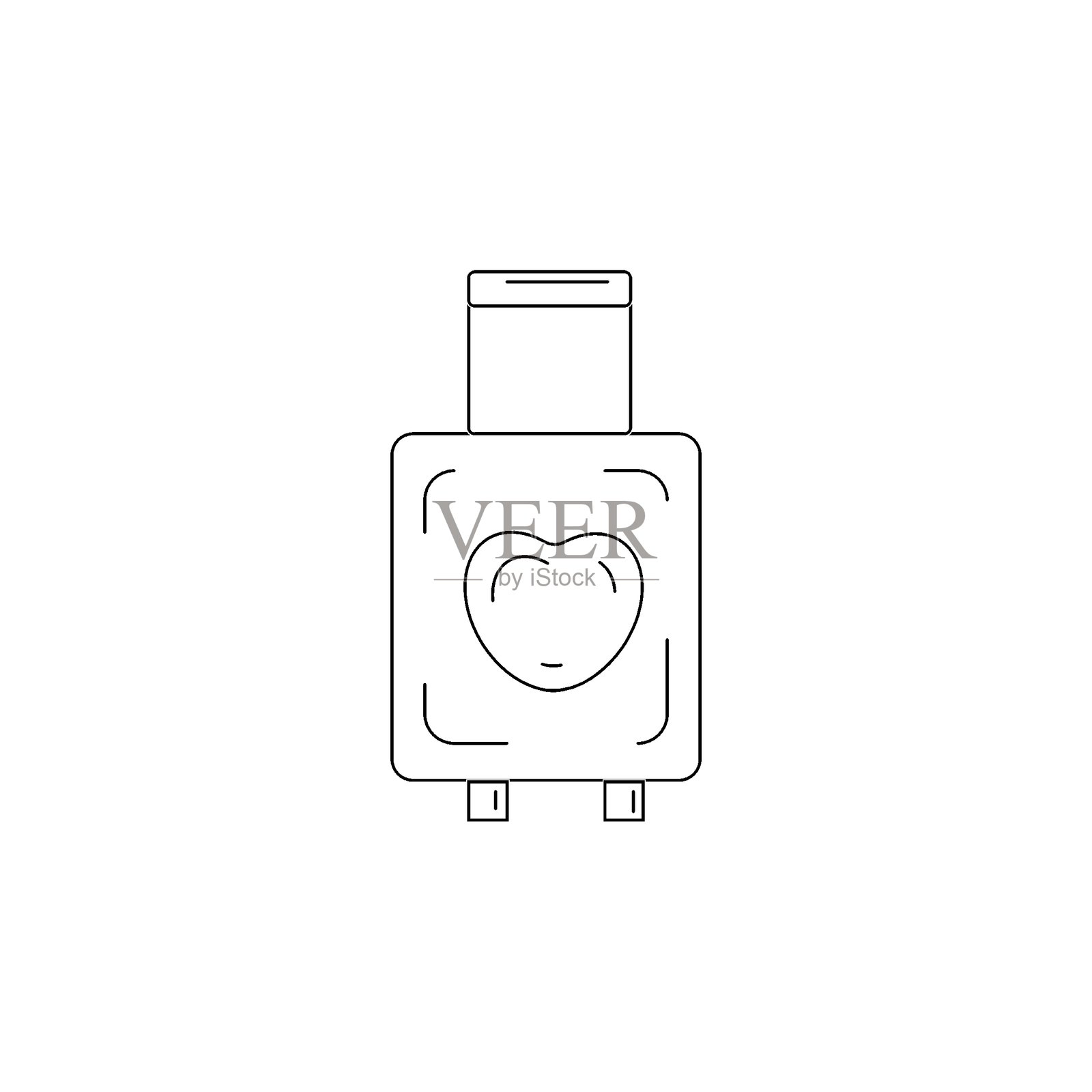 白色背景上的旅行箱插画图片素材