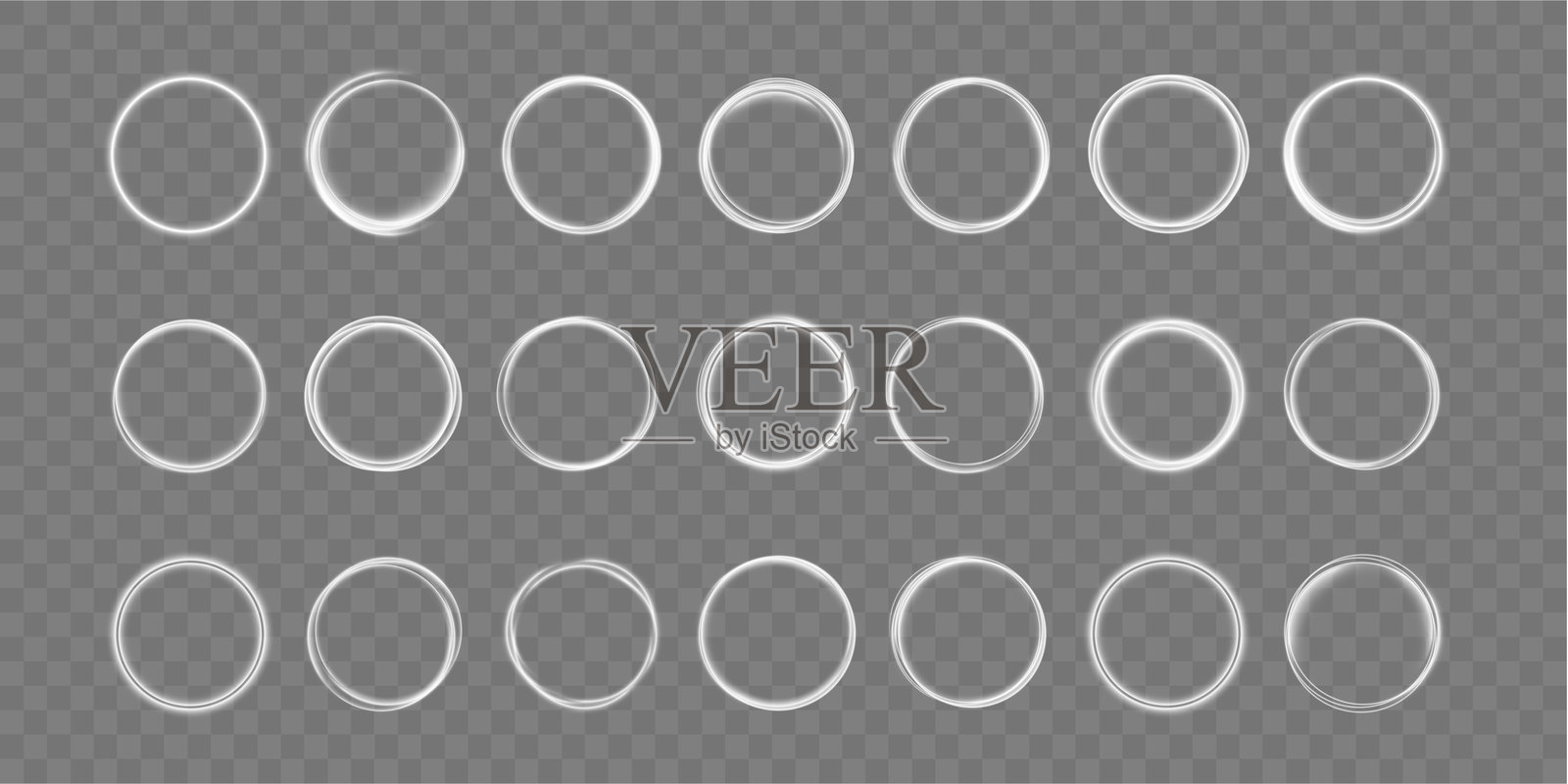 白色圆圈插画图片素材