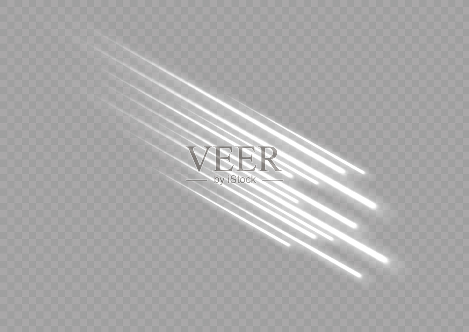 发光的白色速度线。高速。白色运动速度和移动。动态线条或光线。光轨波，火焰路径轨迹线。旋转的细丝曲线。道路插画图片素材