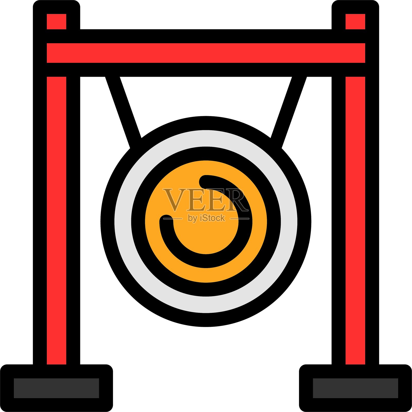 工艺线填充风格图标设计插画图片素材