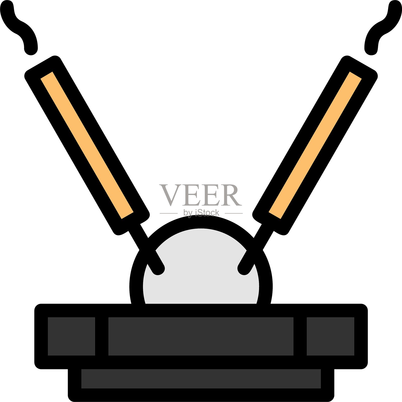 香线填充风格图标设计插画图片素材