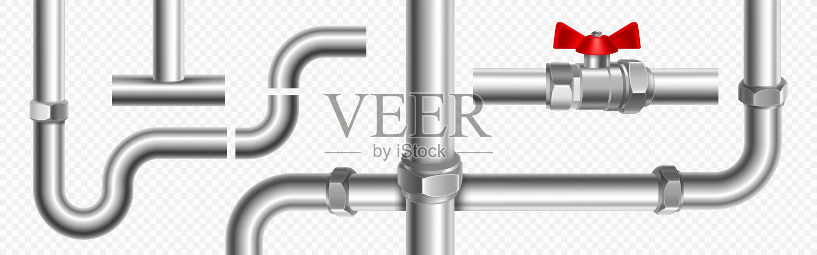 3D管道系统插画图片素材