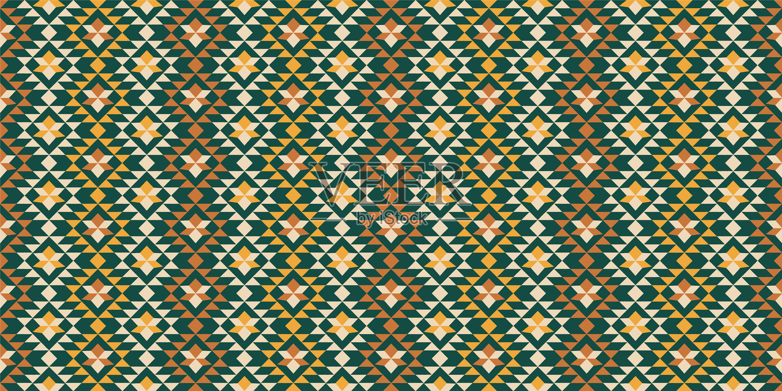 多彩的部落钻石图案插画图片素材