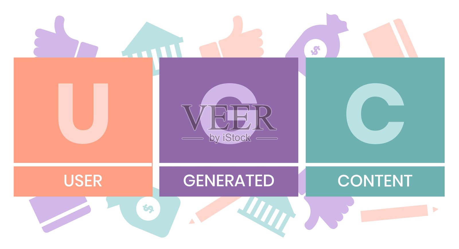 用户生成内容缩写插画图片素材