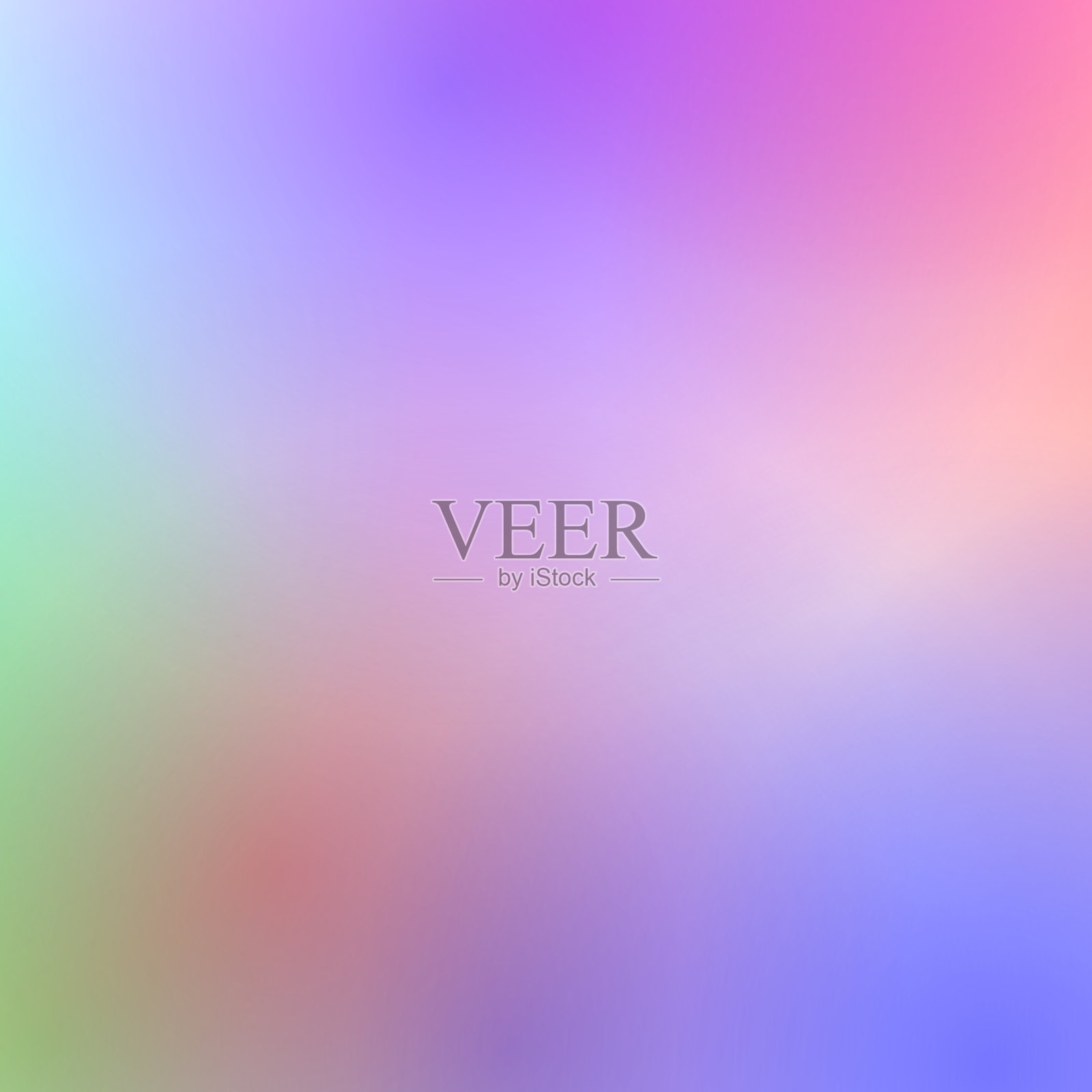 红蓝绿全息抽象背景，柔和的色彩渐变插画图片素材