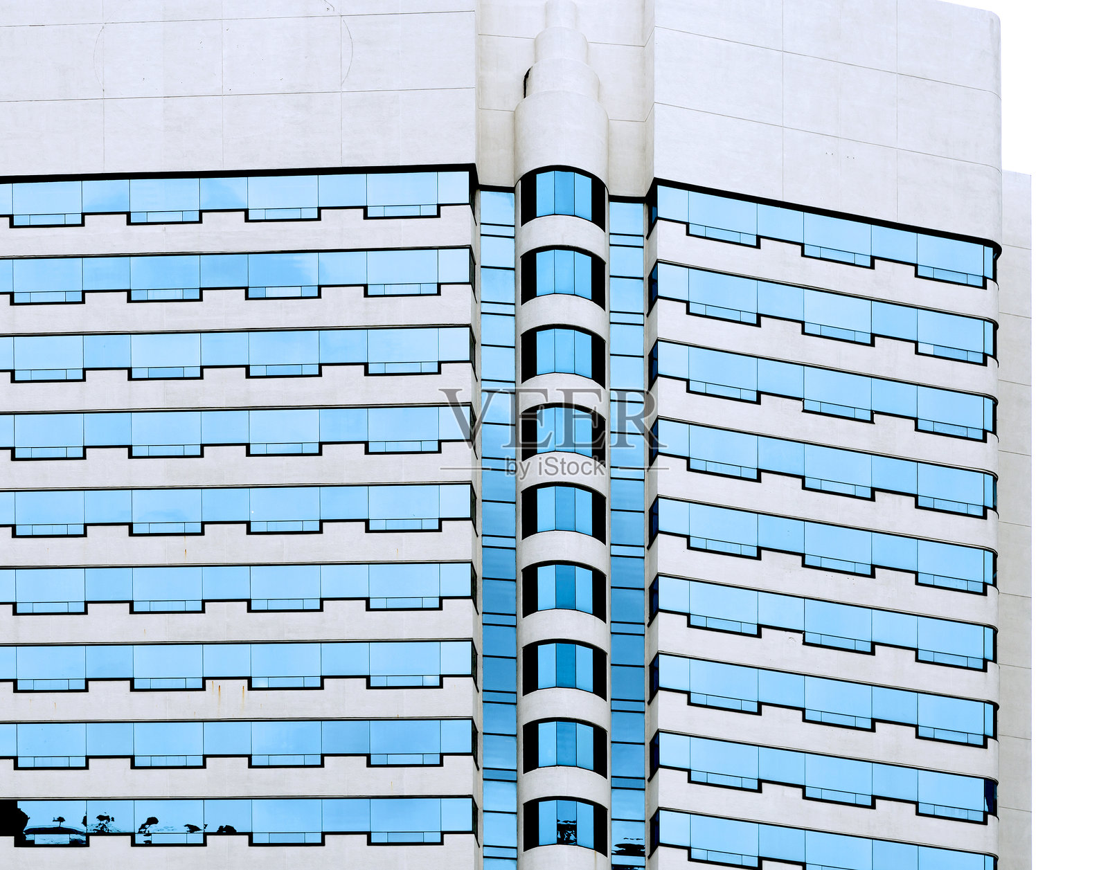 完美几何排列的蓝色窗户照片摄影图片