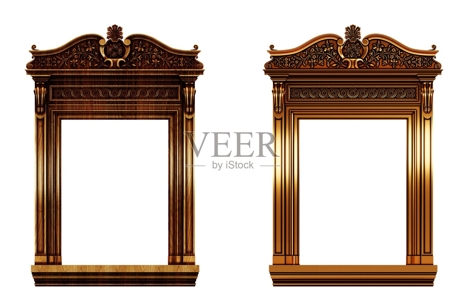 经典拱形窗框套件照片摄影图片