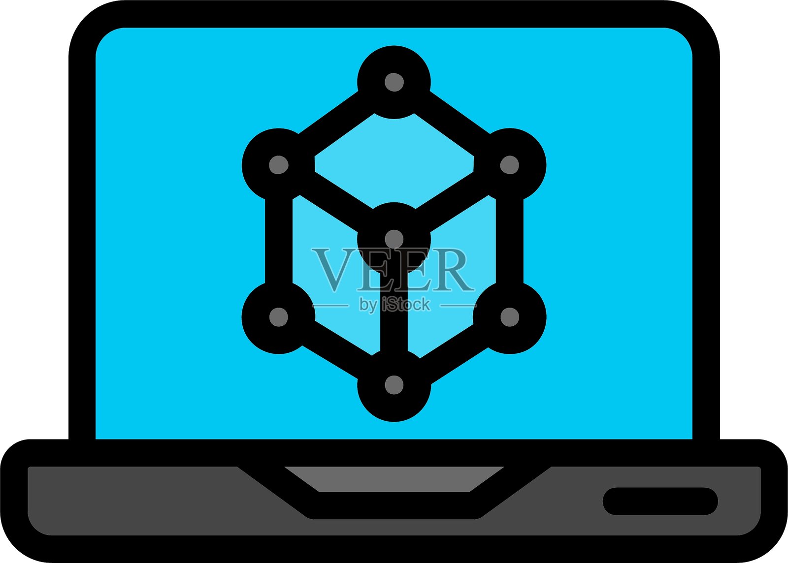 模拟线条填充风格图标设计插画图片素材