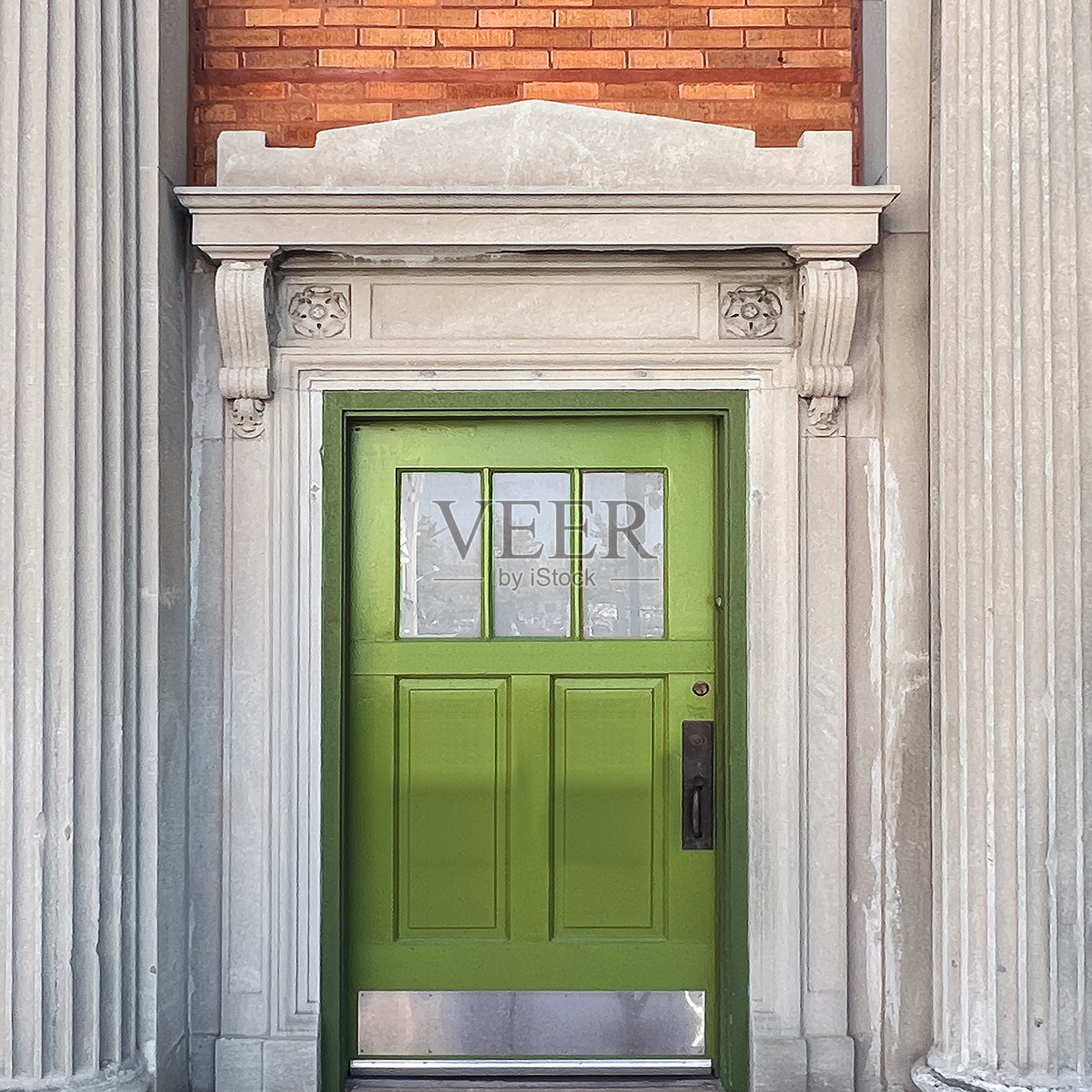 芝加哥的绿色门道照片摄影图片