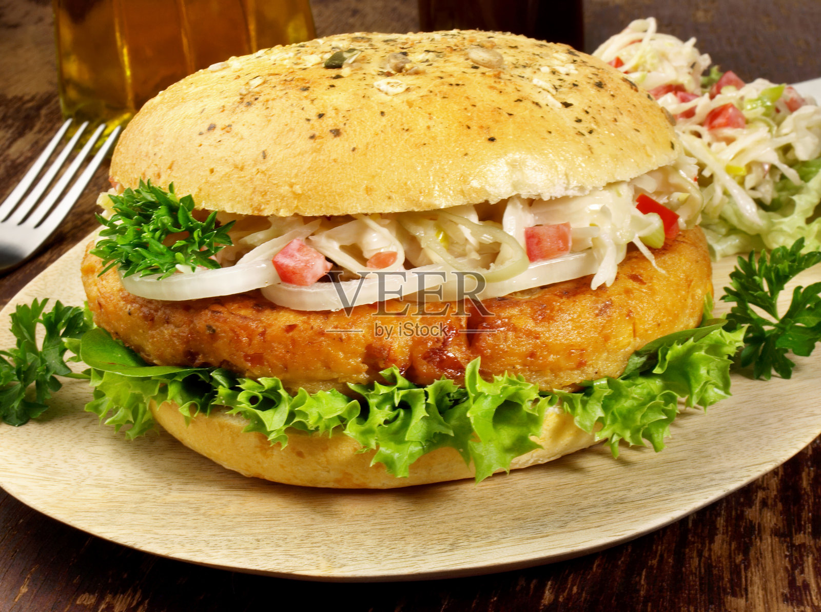 法拉费尔汉堡 - 快餐照片摄影图片