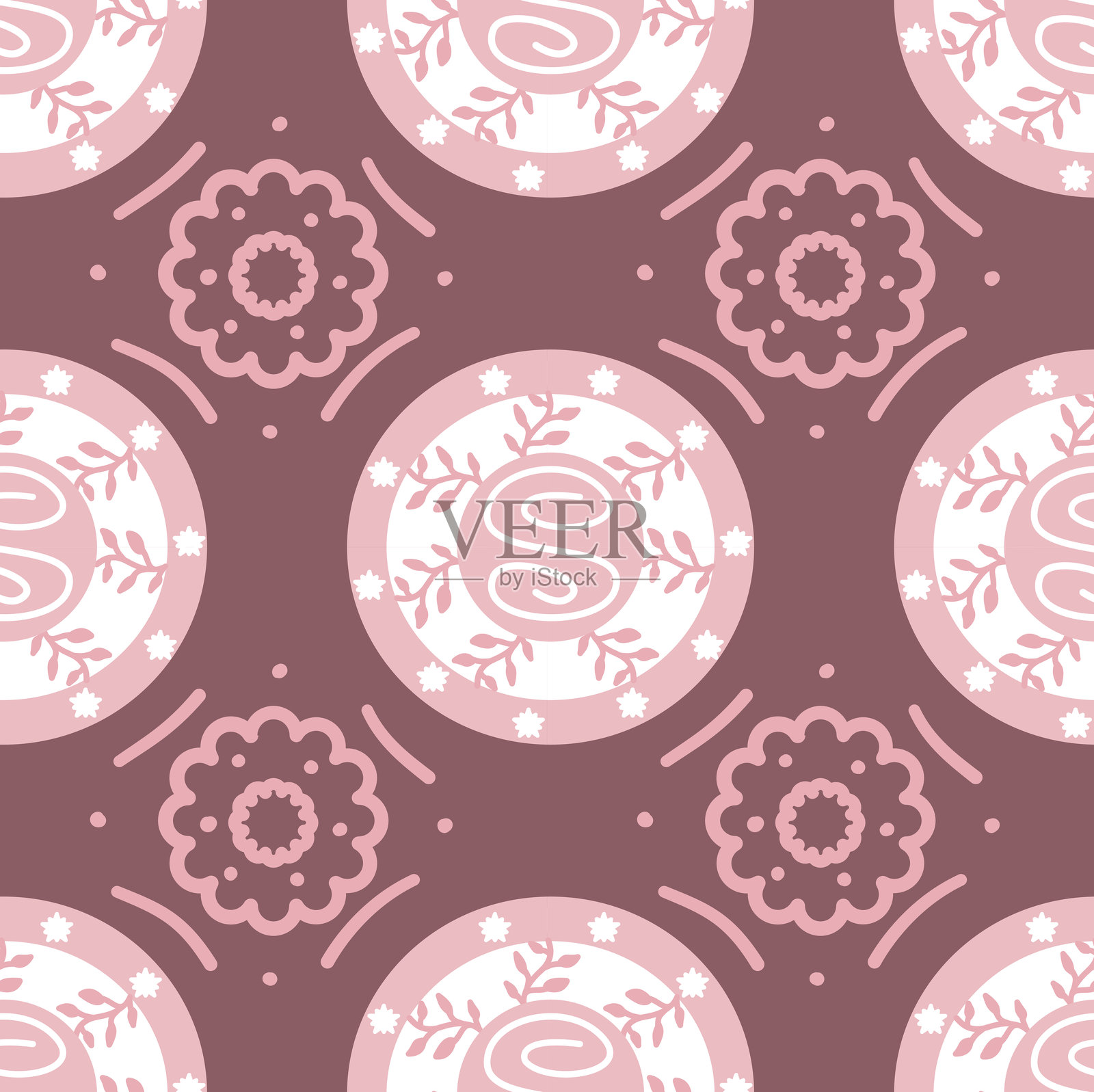 圆形小垫片图案插画图片素材