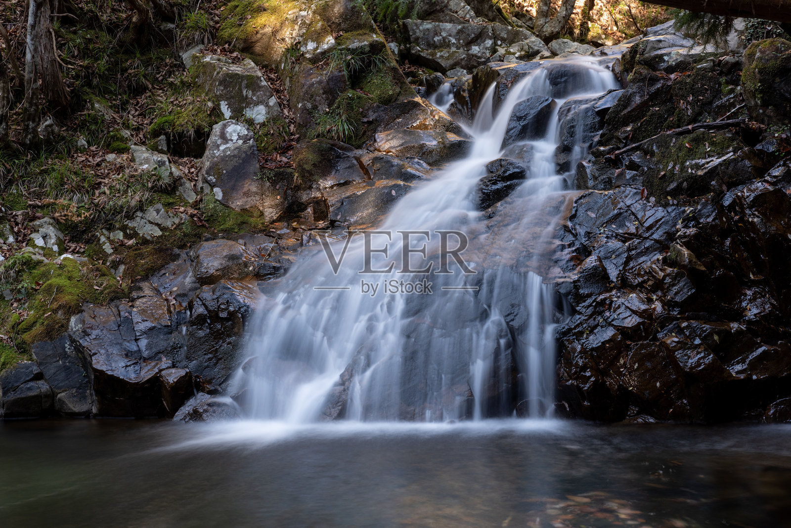 美丽的瀑布风景照片摄影图片