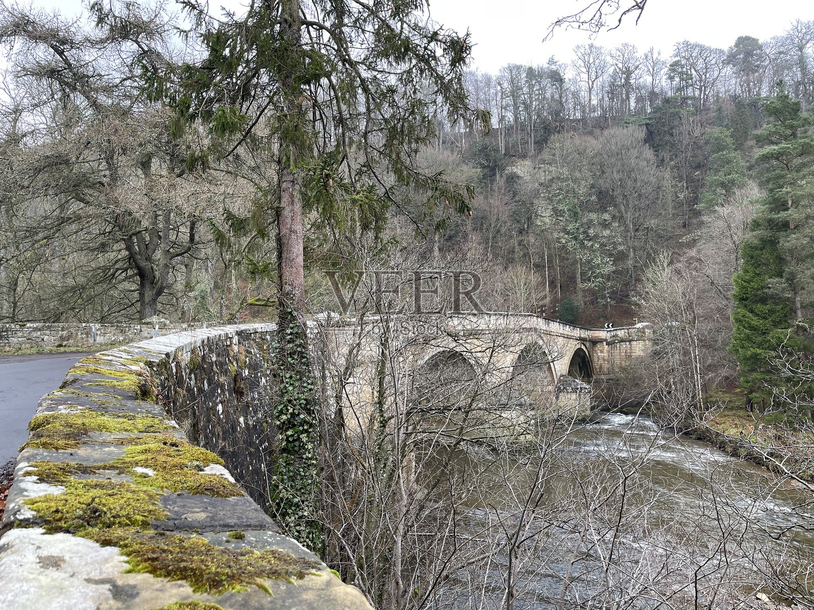 库波拉桥，北佩宁山脉，诺森伯兰，英格兰照片摄影图片