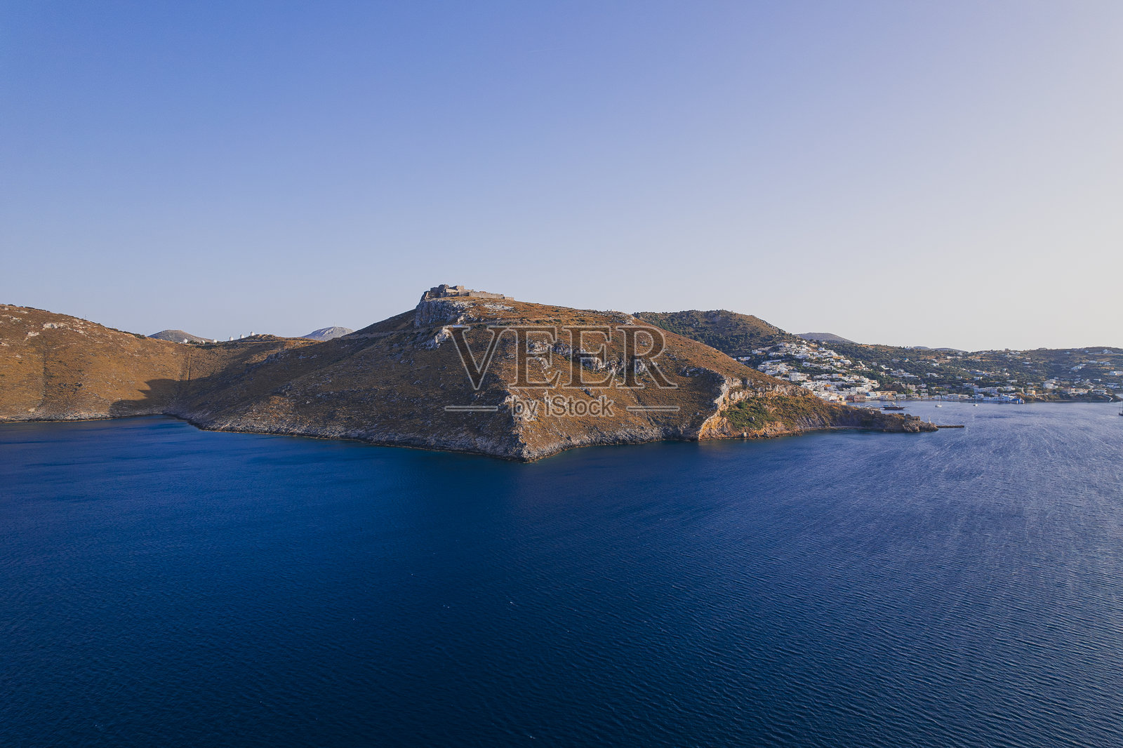 希腊多德卡尼斯群岛莱罗斯岛阿吉亚玛丽娜村照片摄影图片