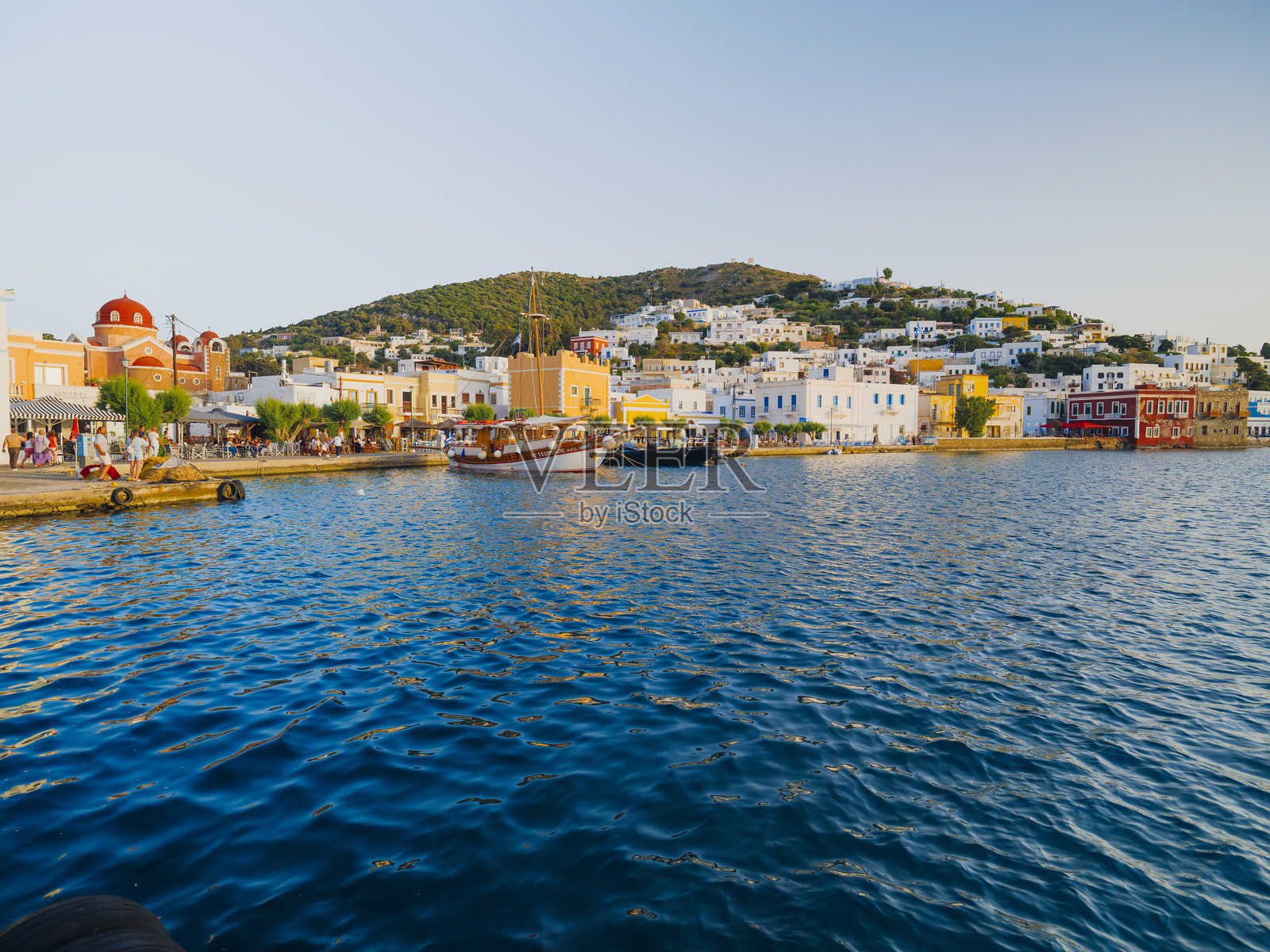 希腊多德卡尼斯群岛莱罗斯岛阿吉亚玛丽娜村照片摄影图片