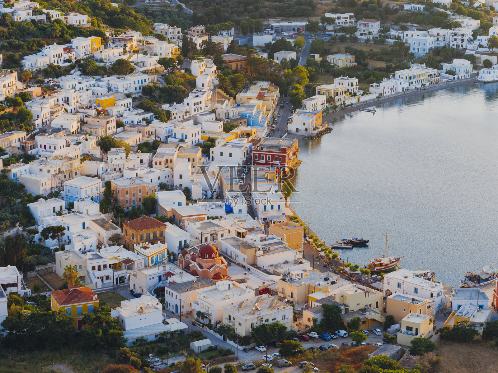 希腊多德卡尼斯群岛莱罗斯岛阿吉亚玛丽娜村照片摄影图片