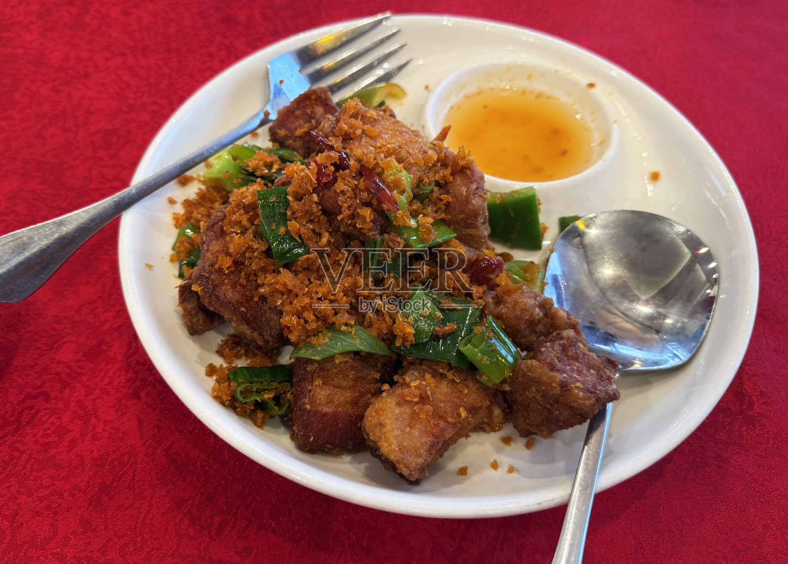 盐和胡椒猪排照片摄影图片