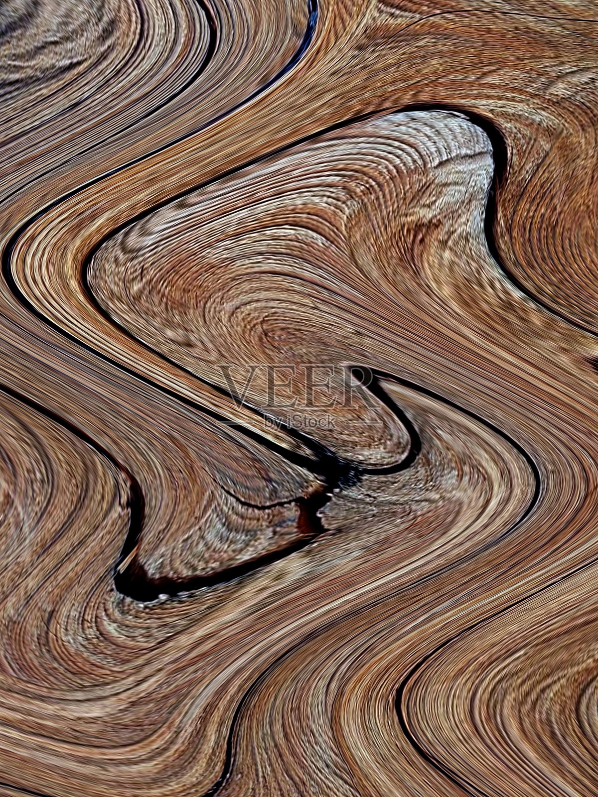 波浪形木纹纹理照片摄影图片