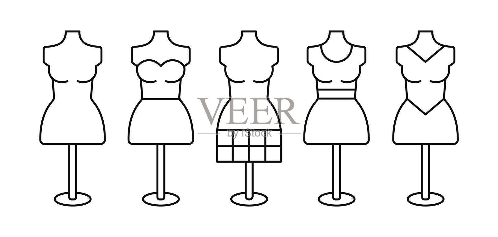 时尚模特图标插画图片素材