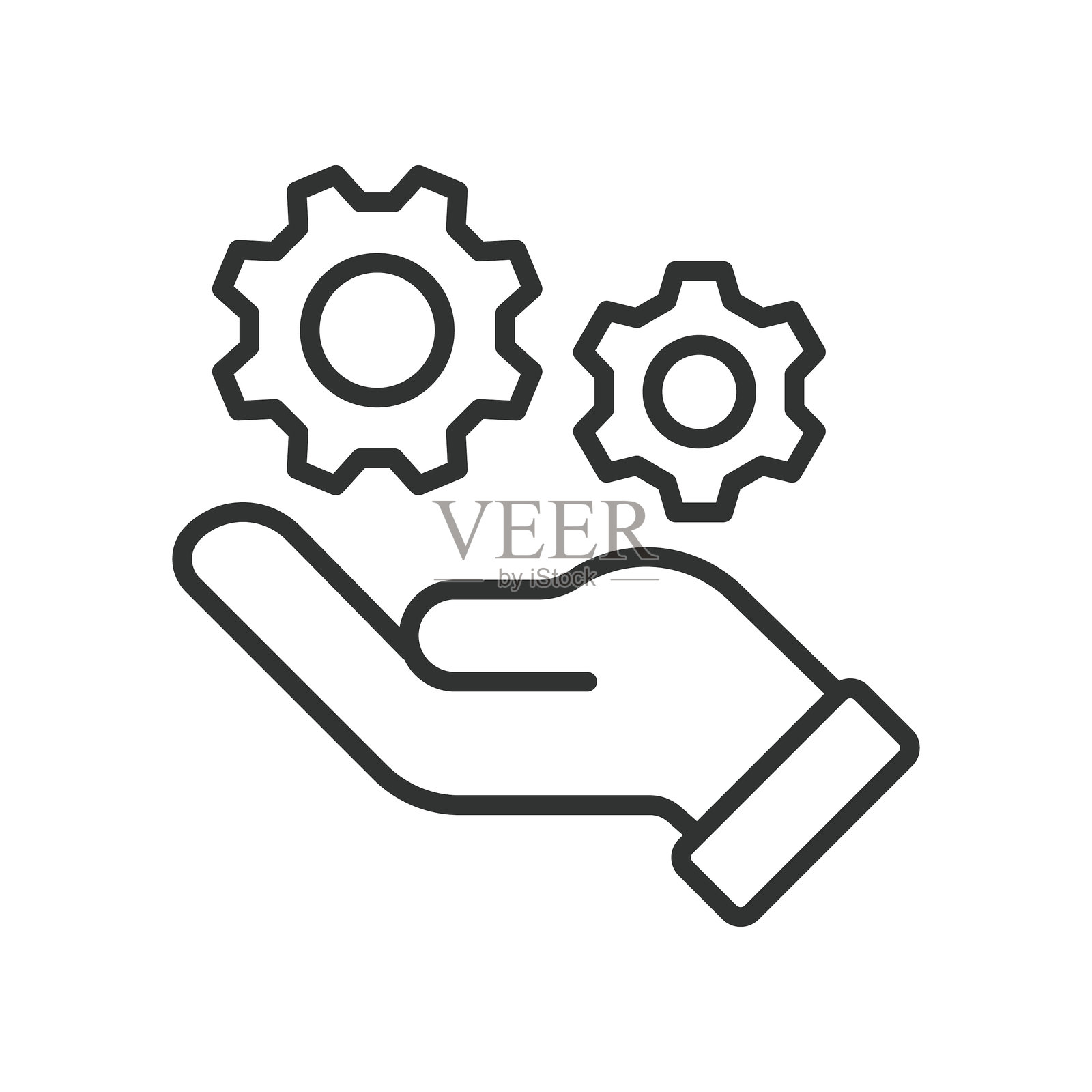 帮助台，线条设计图标。帮助台，支持，协助，服务，客户，查询，请求，白色背景矢量图。帮助台，线条设计可编辑的图标。插画图片素材